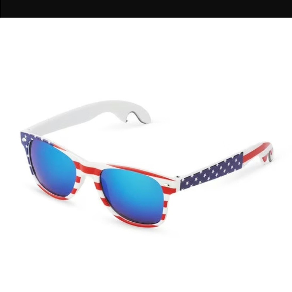 Patriotic Red and Blue Wayfarer Sunglasses